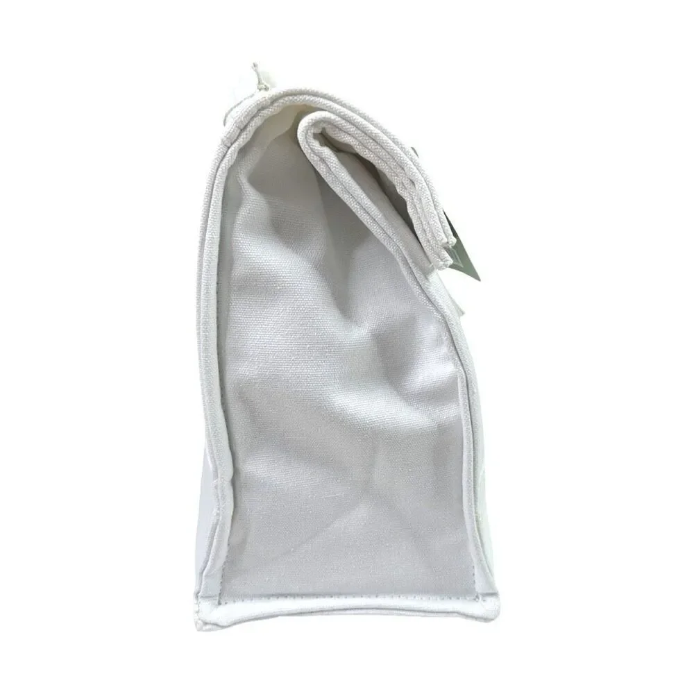 Figmint Insulated Lunch Tote - White - 8.5” x 10” x 6”